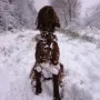 Auch Marla hat der Schnee eingefangen.