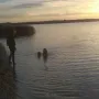Quartus zum ersten Mal im Wasser...