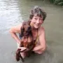 Und ihr erstes Wassertraining, super gemacht 