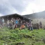 Aufstellung zum Gruppenfoto.