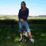 Klaudia hier mit unserem weißen Freund Gentle.  