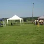 Das Gelände ist schon mal aufgebaut.