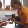 Heute waren wir bei nserem Tierarzt Pohl zum chippen und Blutabnahme für den PRA rcd4-Test